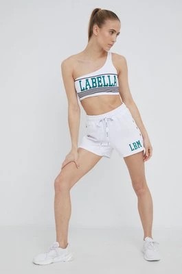 Zdjęcie produktu LaBellaMafia szorty damskie kolor biały z nadrukiem high waist