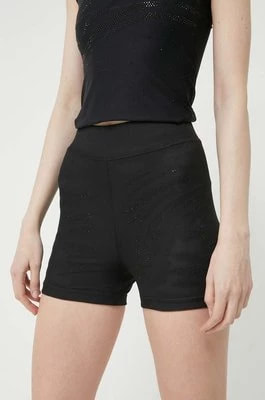 Zdjęcie produktu LaBellaMafia szorty damskie kolor czarny gładkie high waist