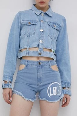 Zdjęcie produktu LaBellaMafia Szorty jeansowe damskie z nadrukiem high waist