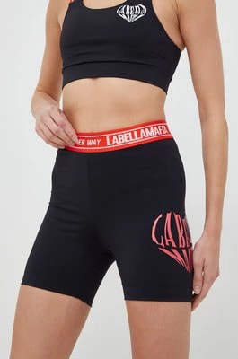 Zdjęcie produktu LaBellaMafia szorty treningowe Fantasy damskie kolor czarny z nadrukiem high waist