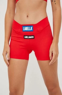 Zdjęcie produktu LaBellaMafia szorty treningowe Go On damskie kolor czerwony z aplikacją medium waist