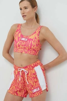 Zdjęcie produktu LaBellaMafia top i szorty treningowe Psycle Waves damski kolor różowy