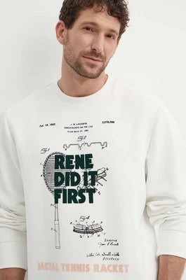 Zdjęcie produktu Lacoste bluza męska kolor beżowy z nadrukiem