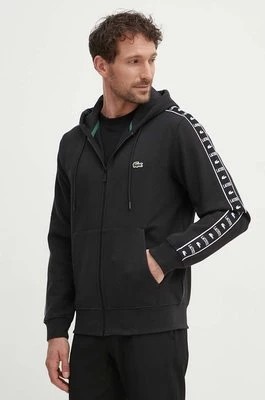 Zdjęcie produktu Lacoste bluza męska kolor czarny z kapturem z nadrukiem