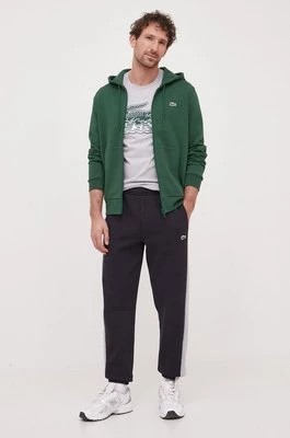 Zdjęcie produktu Lacoste bluza męska kolor zielony z kapturem gładka