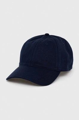 Zdjęcie produktu Lacoste czapka z daszkiem bawełniana kolor granatowy gładka