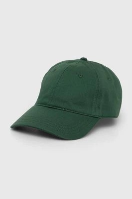 Zdjęcie produktu Lacoste czapka z daszkiem bawełniana kolor zielony gładka