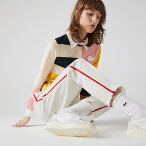 Zdjęcie produktu Lacoste Damskie spodnie dresowe o prostym kroju z kontrastowymi gumkami