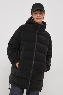 Zdjęcie produktu Lacoste kurtka puchowa dwustronna damska kolor czarny zimowa oversize