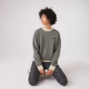 Zdjęcie produktu Lacoste Męski Teksturowany Ekologiczny Wełniany Sweter Z Okrągłym Wycięciem Pod Szyją