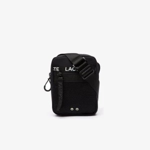 Zdjęcie produktu Lacoste Płaska torba z nylonu przez ramię z logo na pasku Unisex