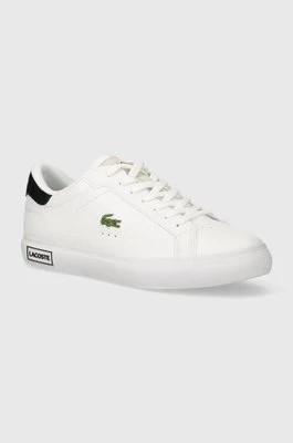 Zdjęcie produktu Lacoste sneakersy skórzane Powercourt Logo Tongue Leather kolor biały 47SMA0082