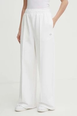 Zdjęcie produktu Lacoste spodnie dresowe kolor biały gładkie