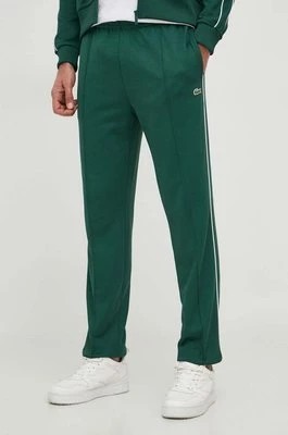 Zdjęcie produktu Lacoste spodnie dresowe kolor zielony gładkie