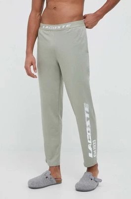Zdjęcie produktu Lacoste spodnie piżamowe męskie kolor zielony z nadrukiem
