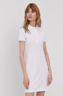 Zdjęcie produktu Lacoste Sukienka EF5473 kolor biały mini prosta EF5473-001