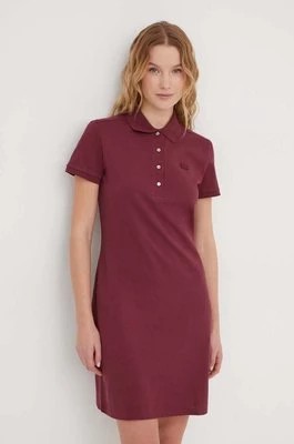 Zdjęcie produktu Lacoste sukienka kolor bordowy mini prosta