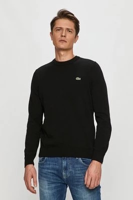 Zdjęcie produktu Lacoste sweter bawełniany kolor czarny lekki