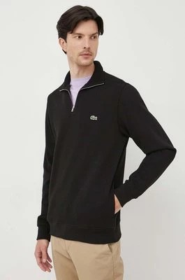 Zdjęcie produktu Lacoste sweter bawełniany kolor czarny z półgolfem