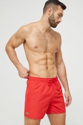 Zdjęcie produktu Lacoste szorty kąpielowe kolor czerwony