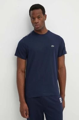 Zdjęcie produktu Lacoste t-shirt bawełniany męski kolor granatowy gładki