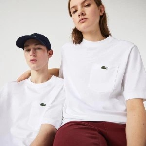 Zdjęcie produktu Lacoste T-shirt bawełniany unisex z nadrukiem L!VE Loose Fit
