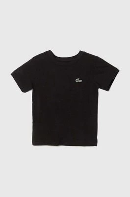 Zdjęcie produktu Lacoste t-shirt dziecięcy kolor czarny gładki