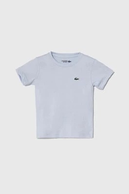 Zdjęcie produktu Lacoste t-shirt dziecięcy kolor niebieski gładki