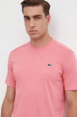 Zdjęcie produktu Lacoste t-shirt męski kolor różowy gładki