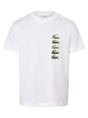 Zdjęcie produktu Lacoste T-shirt męski Mężczyźni Bawełna biały nadruk,