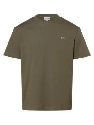 Zdjęcie produktu Lacoste T-shirt męski Mężczyźni Bawełna zielony jednolity,