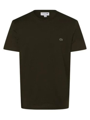 Zdjęcie produktu Lacoste T-shirt męski Mężczyźni Dżersej zielony jednolity,