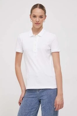 Zdjęcie produktu Lacoste T-shirt PF5462 damski kolor biały z kołnierzykiem PF5462-001