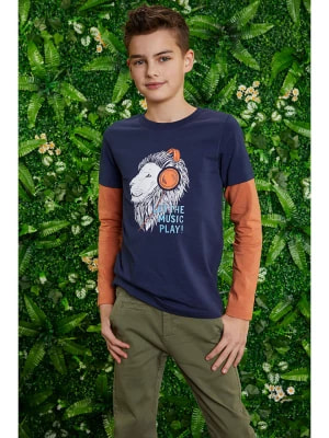 Zdjęcie produktu lamino Koszulka w kolorze granatowo-pomarańczowym rozmiar: 134