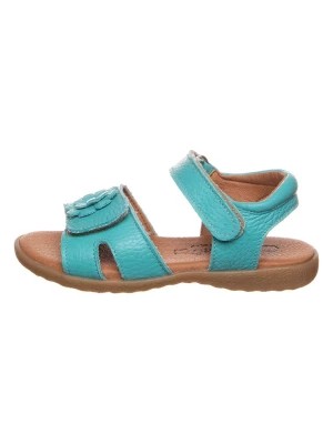 Zdjęcie produktu lamino Skórzane sandały w kolorze turkusowym rozmiar: 30