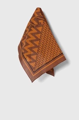 Zdjęcie produktu Lanvin apaszka bawełniana kolor brązowy wzorzysta 6L4545.SR551