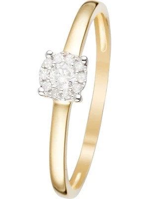 Zdjęcie produktu DIAMOND & CO Złoty pierścionek "Akna" z diamentem rozmiar: 50