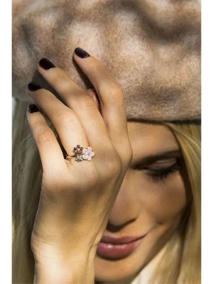 Zdjęcie produktu DIAMOND & CO Złoty pierścionek "Floraisons" z diamentami rozmiar: 50