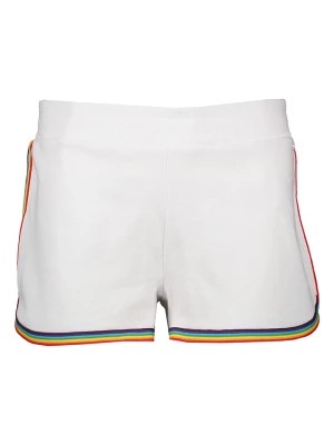 Zdjęcie produktu LASCANA Szorty dresowe "Rainbow" w kolorze białym rozmiar: 32/34