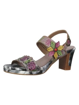 Zdjęcie produktu LAURA VITA Skórzane sandały w kolorze szarym ze wzorem rozmiar: 36