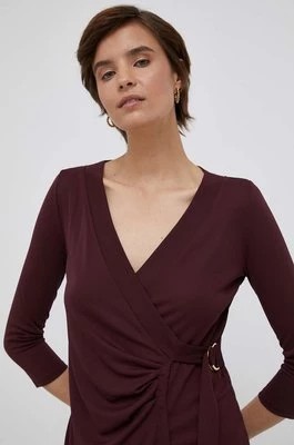 Zdjęcie produktu Lauren Ralph Lauren bluzka damska kolor fioletowy gładka
