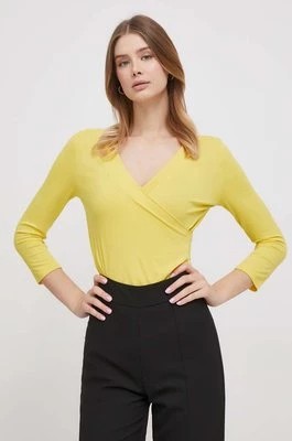Zdjęcie produktu Lauren Ralph Lauren bluzka damska kolor żółty gładka