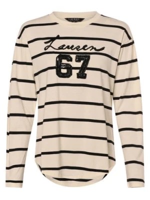 Zdjęcie produktu Lauren Ralph Lauren Damska koszulka z długim rękawem Kobiety Bawełna beżowy|czarny w paski,