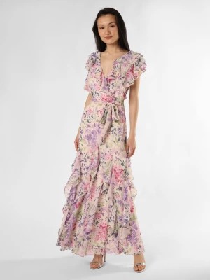 Zdjęcie produktu Lauren Ralph Lauren Damska sukienka wieczorowa Kobiety Sztuczne włókno wielokolorowy|lila|różowy|biały wzorzysty,