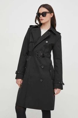 Zdjęcie produktu Lauren Ralph Lauren płaszcz damski kolor czarny przejściowy dwurzędowy