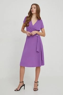 Zdjęcie produktu Lauren Ralph Lauren sukienka kolor fioletowy mini rozkloszowana