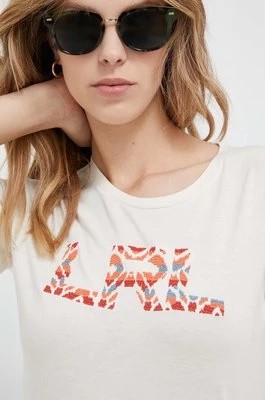 Zdjęcie produktu Lauren Ralph Lauren t-shirt damski kolor beżowy