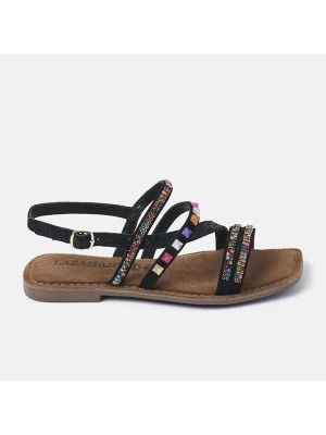 Zdjęcie produktu Lazamani Skórzane sandały w kolorze czarnym ze wzorem rozmiar: 38