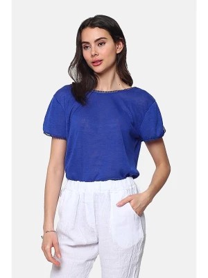 Zdjęcie produktu Le Jardin du Lin Koszulka w kolorze granatowo-niebieskim rozmiar: 34