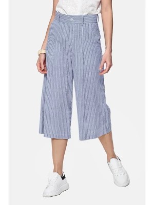 Zdjęcie produktu Le Jardin du Lin Lniane spodnie w kolorze niebiesko-białym rozmiar: 36